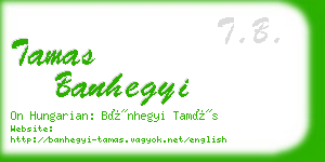 tamas banhegyi business card